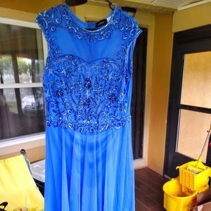 Blue detailed dress